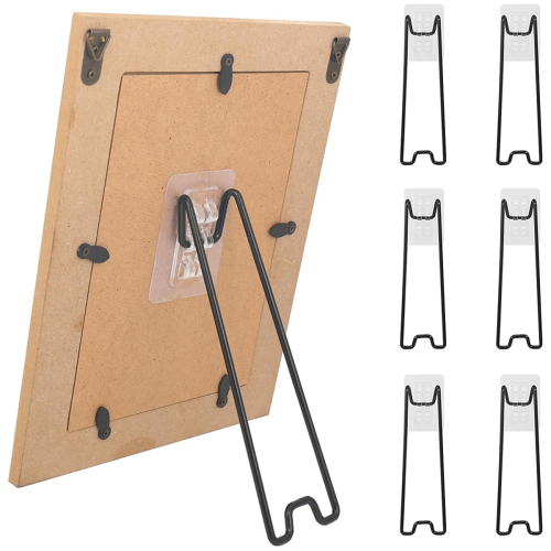 6 Pcs Picture Frame Bracket, Easel Stainless Steel Bracket 7.08x2.17Inch 2