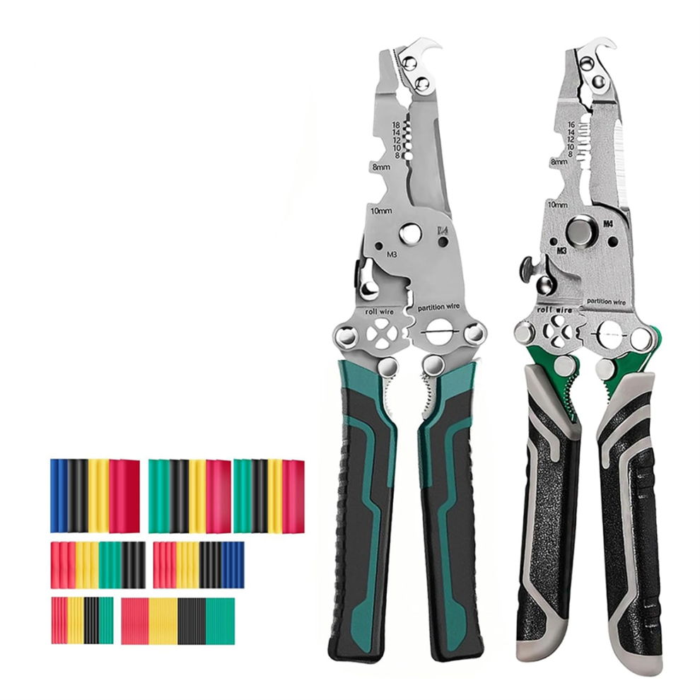 Spellafili Pieghevole 18 In 1, Spelafili Professionale Multifunzionale Da 2 Pezzi Con Kit Di Tubi Termorestringenti Da 164 Pezzi