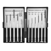 11-delige kleine precisieschroevendraaierset, minischroevendraaierset, 6 verschillende maten platte schroevendraaiers