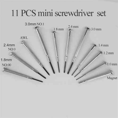 11PCS Small Precision Screwdriver Set, Mini Screw Driver Set Kit, 6 Different Sizes of Flat-Head -Screwdrivers 2