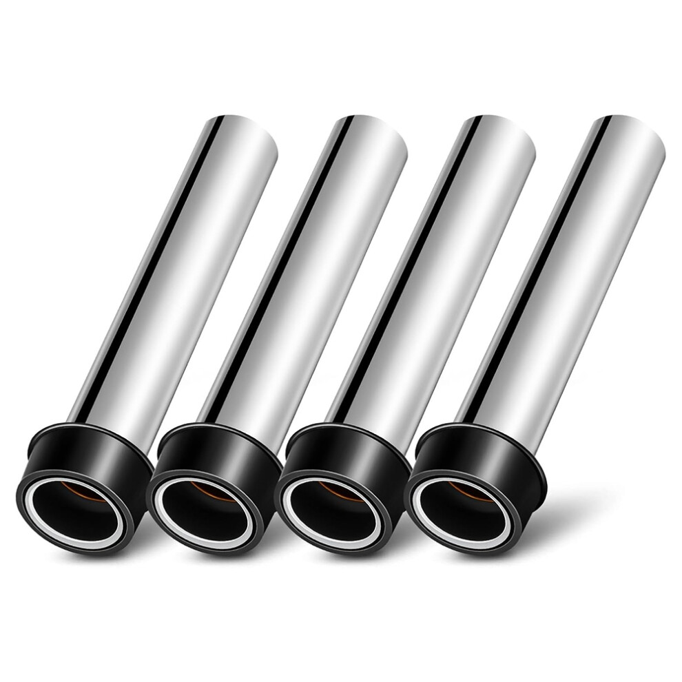4 stuks overlooppijp voor wastafel, 7,48 inch, messing metalen zeef, dompelbuisstop, badkamer
