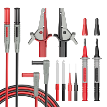 Multimeter-Messleitungssatz, Kabel, 4 mm Bananenstecker mit Clip-Draht-Perforationssonde für elektrische