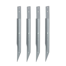Pack of 4 Fence Post Repair - Upgraded Anchor Ground Spike for Tilted/Broken Wood