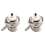 UHF Female SO239 Flange Mount Connector Adapter Test Converter Panel Chassis Handle Coax Cable 2Pcs 3