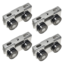 4-wielige trolleymontagerollen, laad- en stabiele rollen voor elektrische takel, geschikt voor 1-5/8 inch breed en hoger, 4 stuks