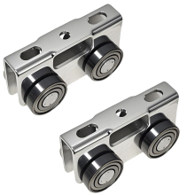 4-wielige trolleymontagerollen, laad- en stabiele rol voor elektrische takel, geschikt voor 1-5/8 inch breed en hoger, 2 stuks