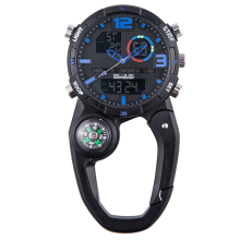 RoundScreen Outdoor-Karabineruhr mit Kompass, multifunktionale Kletteruhren für Herren, Sport, wasserdicht, B