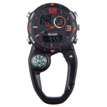 RoundScreen Outdoor-Karabineruhr mit Kompass, multifunktionale Kletteruhren für Herren, Sport, wasserdicht, C