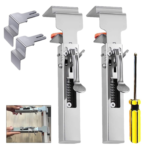 Drawer Clamp, Claw Clamps for Cabinets, with Large Clips, Silver 2