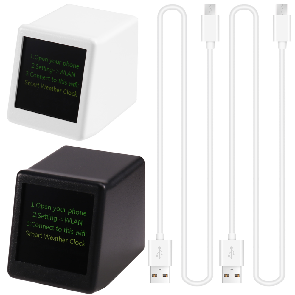 Mini Stazione Meteorologica Intelligente Wifi Con Termometro E Igrometro Digitale, Orologio Con Temperatura E UmiditÃ