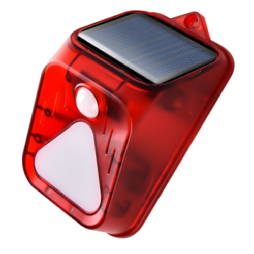 Waterproof Solar Powered Alarm Light Motion Sensor Detector Siren Strobe 2