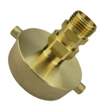 Brandkraanfitting van messing, 2-1/2 inch vrouwelijk x 3/4 GHT mannelijk slangadapter, constructie voor brandbestrijding