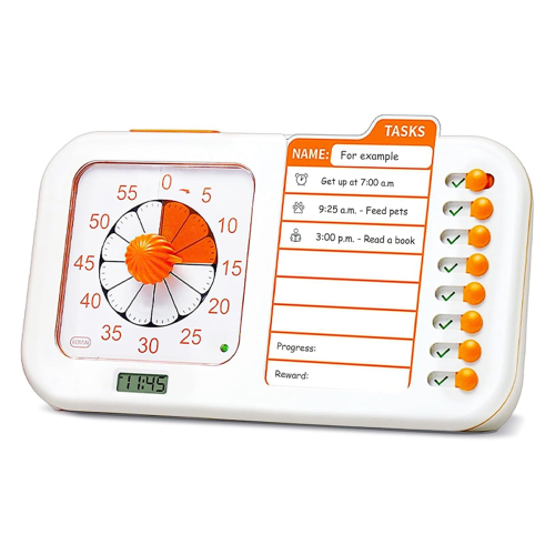 Visueller ADHS-Timer für Kinder und Erwachsene mit Planungstafel, Aufgaben-Timer, Aufgabenplan, Zeitplan