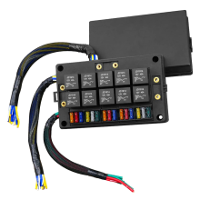 Neues 12-V-Sicherung-Relais-Box-Staubschutz-Block-Kit mit vorverdrahteten 5-poligen 40-A-ATC/ATO-15-Sicherungen Universal-Auto-LKW