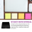 Dispenser Postit con stencil per note adesive, per modello di clip per supporto per blocco note autoadesivo da 3x3 pollici 9