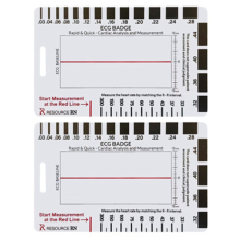 2pcs 7 Step Ruler Measurement Tool Transparent Caliper Portable Plastic Vertical Horizontal ECG Assessment