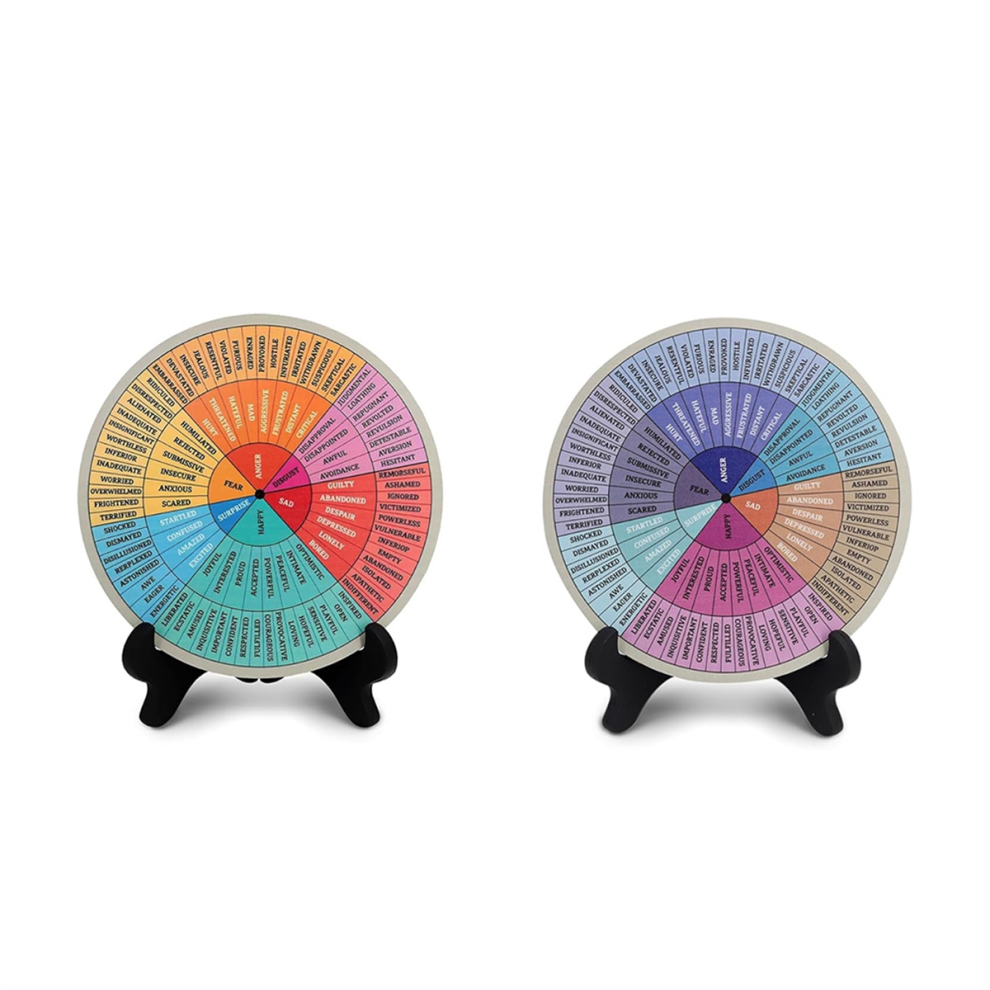 Ruota Dei Sentimenti, Ruota Delle Emozioni A Doppia Faccia Con Supporto, Indispensabile Per L'ufficio Di Consulenza, 2 Pezzi
