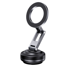 Verbeterde magnetische autotelefoonhouder 360 rotatie & vacuümzuiging antislip schokbestendig universele pasvorm voor alle telefoons grijs