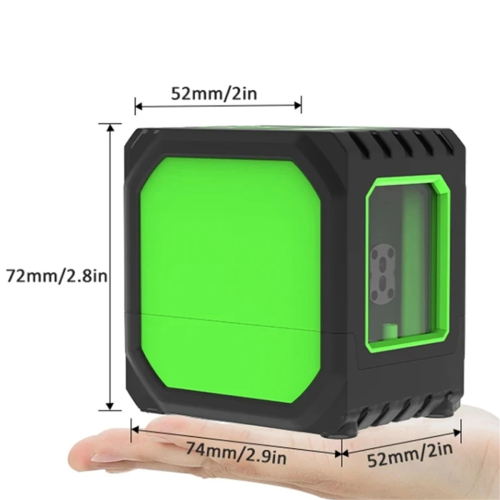 Mini niveau laser 2 lignes, chargement USB, autonivelant, vert, horizontal et vertical 2