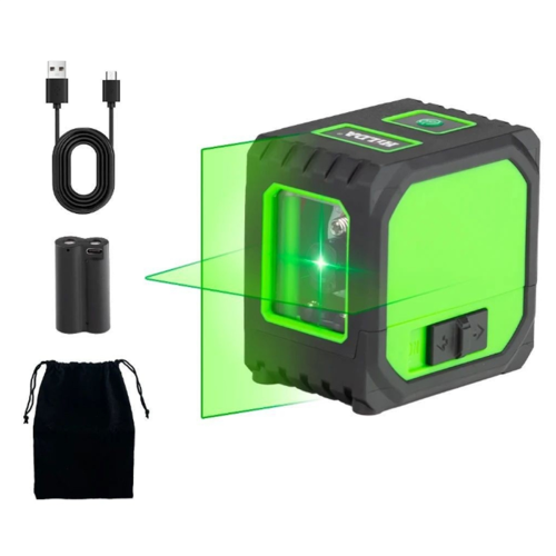 Mini niveau laser 2 lignes, chargement USB, autonivelant, vert, horizontal et vertical 1