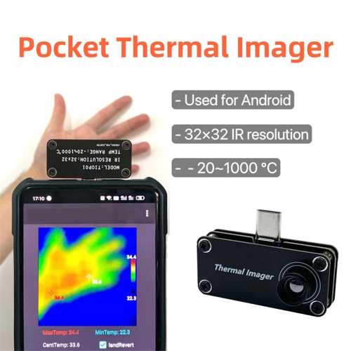 Telefoon Externe infraroodbeeldvorming Mini-warmtebeeldcamera-apparaat Kleine warmtebeeldcamera voor Android-mobiel 2