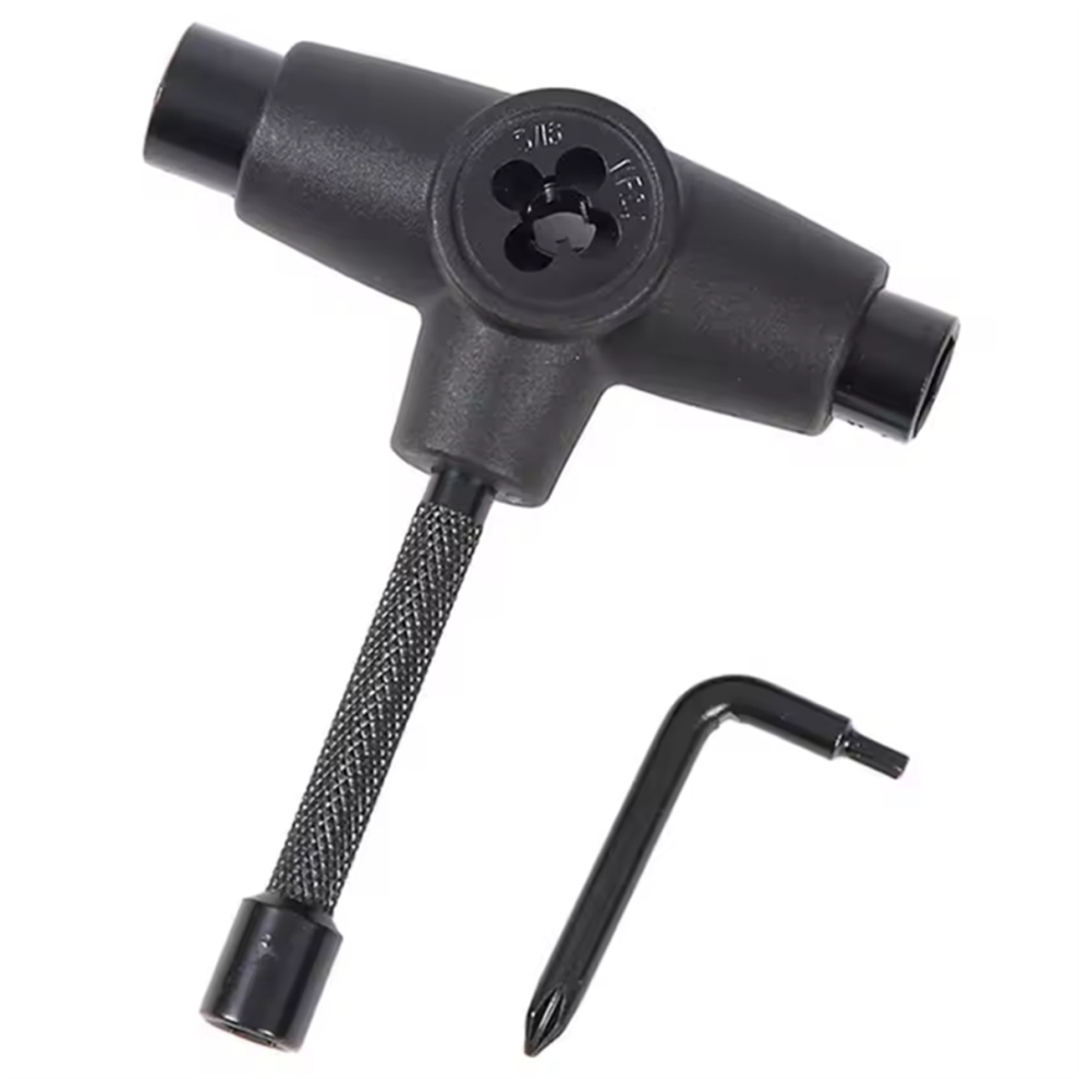 Skateboard T-gereedschapsvorm Skateboardsleutel Reparatierolschaats voor skates of quads
