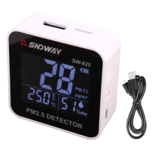 USB-Ladegerät PM 2.5 Detektor SW-825 Sensor Meter Mini Tragbares Messgerät Professionelle Echtzeit-Luftüberwachung