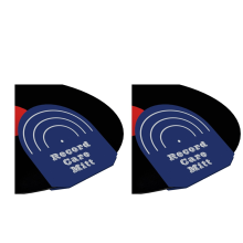 Lot de 2 gants de nettoyage pour disques vinyles noirs, tampon de protection pour disques vinyles, sans traces de doigts, bleu