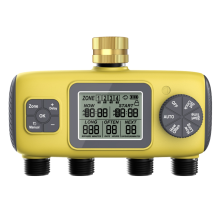 Timer automatico per irrigazione da giardino a 4 vie, controllo dell'irrigazione, filettato per quattro vie da 3/4 di pollice