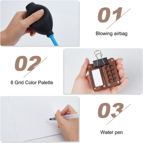9 Pieces Ink Mixing Tool Set for Card Making Embossing Painting Rendering DIY Paint 2
