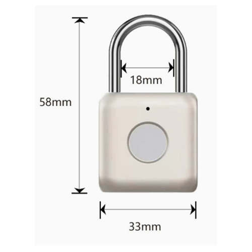 Lucchetto intelligente con impronta digitale, senza chiave, con supporto per la ricarica USB 2
