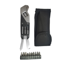 Verstellbares Multitool, Schraubenschlüssel mit Schraubendreherbits, Multitool-Werkzeug aus Edelstahl, Ersatzspitzen