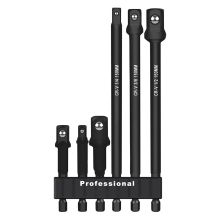Slagdopadapterset, 1/4-inch zeskantige schacht, verlengstuk voor 1/4-inch, 3/8-inch, 1/2-inch aandrijving