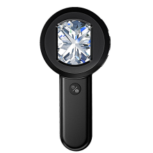 100-fache Leselupe mit USB-Aufladung und 8 LED-Lichtern, wiederaufladbare tragbare Lupe, 2 Beleuchtungsmodi für Senioren