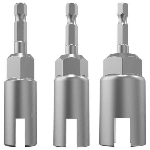 3Pcs 1/4Inch Nut Driver Power Wing Drill Bit Socket Tool Drive Kit,Slotted Sleeve Wrench Kit 1