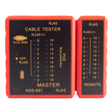 Testeur de câbles anti-brûlure RJ45 POE multifonctionnel 681, détecteur de réseau numérique haute définition