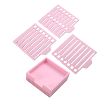 Sticky Note-sjabloon, compatibel met Post Notes, 3x3-blokbasis, 2 sjablonen inbegrepen, Memoblokorganizer roze