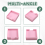 Stencil per note adesive compatibile con Post Notes, base per blocchi 3x3, 2 stencil inclusi, organizer per blocco note rosa 10