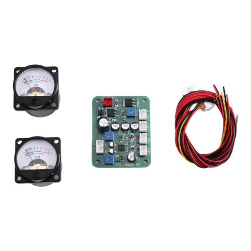 35mm VU Meter Stereo Audio Amplifier Level Indicator Backlight Adjustable with Driver Board for AMP 1