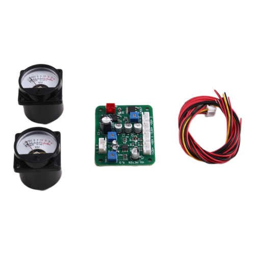 35mm VU Meter Stereo Audio Amplifier Level Indicator Backlight Adjustable with Driver Board for AMP 2
