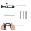 2-pack T-handgreep rubberen flexibele treksluitingen, 5,9 inch sluitingen met schroeven 4