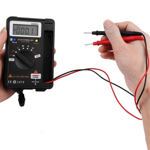 AN8203 Digital Multimeter Voltmeter Ohm Meter LCD Display Current Diodes Capacitance Transistor Measuring 2