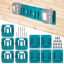 Supporto per batteria da 10 pezzi per utensili agli ioni di litio da 14,4 V e 18 V, supporto per macchina, staffa per montaggio a parete