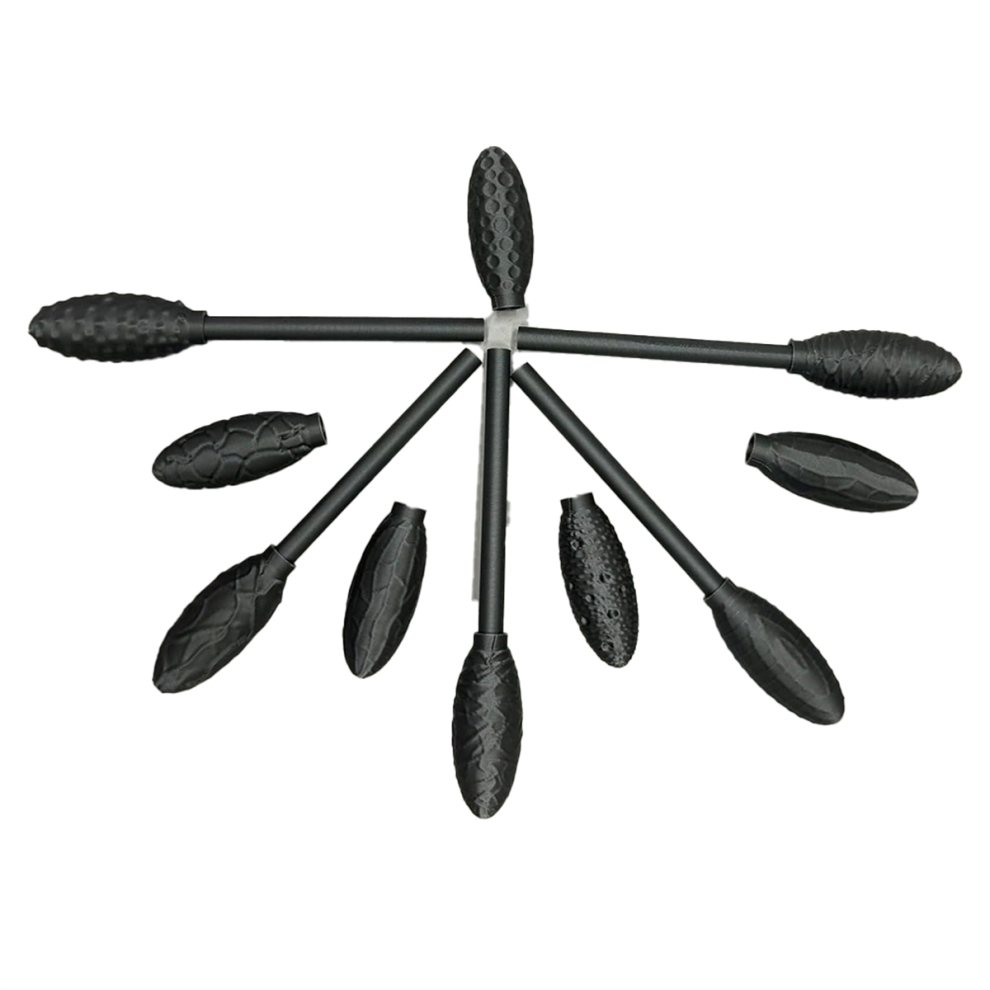 Kunstproject Textuurgereedschapset, 5-delige ovale patroonrollerset, DIY-modelstokjes (10 stuks)