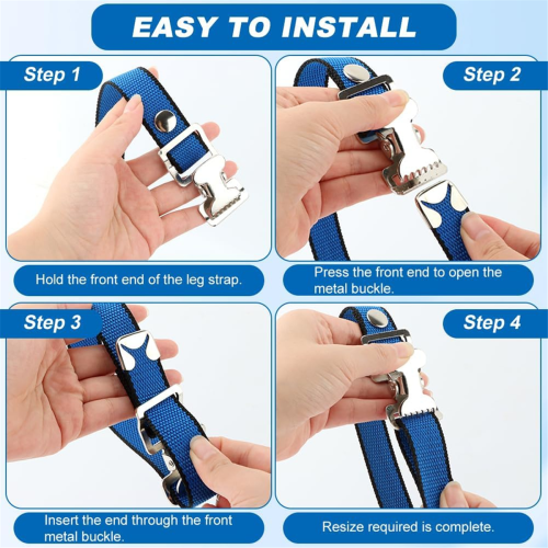 4PCS Drywall Stilts Straps, Adjustable Foot Band Nylon Leg Fixation Strap Replacement Part for 2