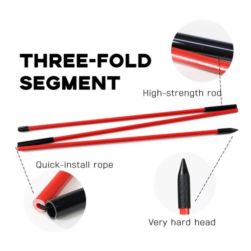 Golf Alignment Sticks Practice Rods Putter Orange Trainer Tools Swing Training Tool 2