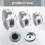 Set di 3 strumenti per tornitura in ceramica e argilla - Include 30 mm, 38 mm, 45 mm per 7