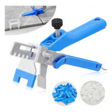 Tegelwaterpassysteem 1/16 inch met klemmen, 500 nivelleringsclips en 100 herbruikbare wiggen voor wand/vloer