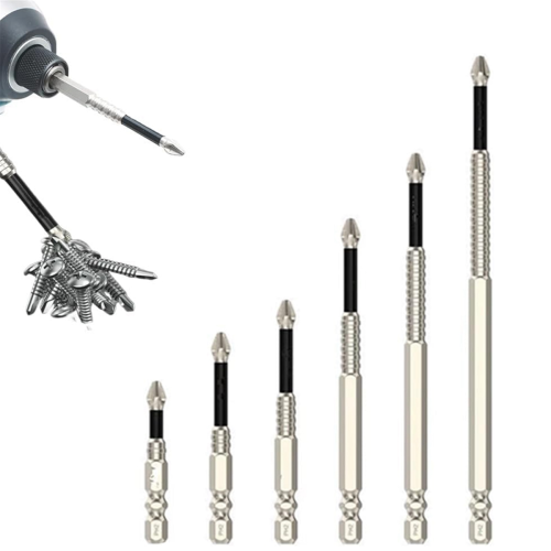 High-Magnetic Screwdriver Drill Bit Set, 6PCS Anti-Slip Magnetic Bits, Electric Precision Set 2