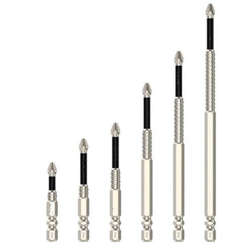 High-Magnetic Screwdriver Drill Bit Set, 6PCS Anti-Slip Magnetic Bits, Electric Precision Set